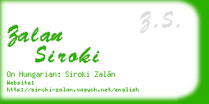 zalan siroki business card